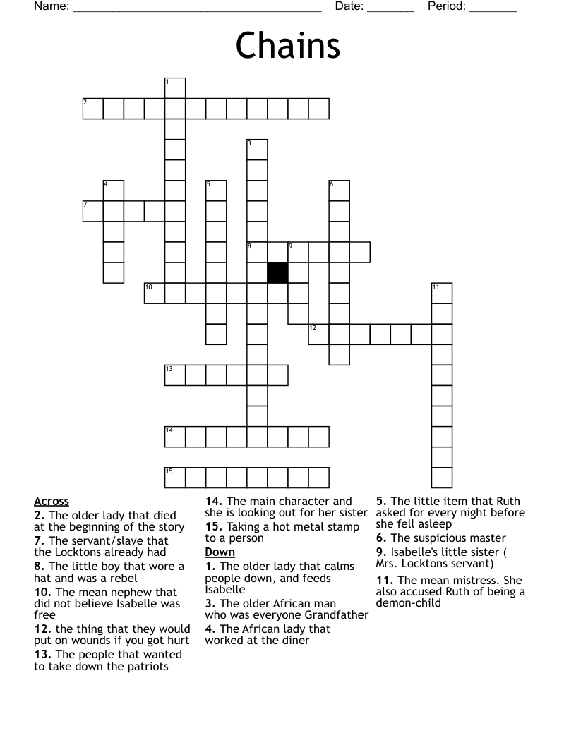 Chains Crossword