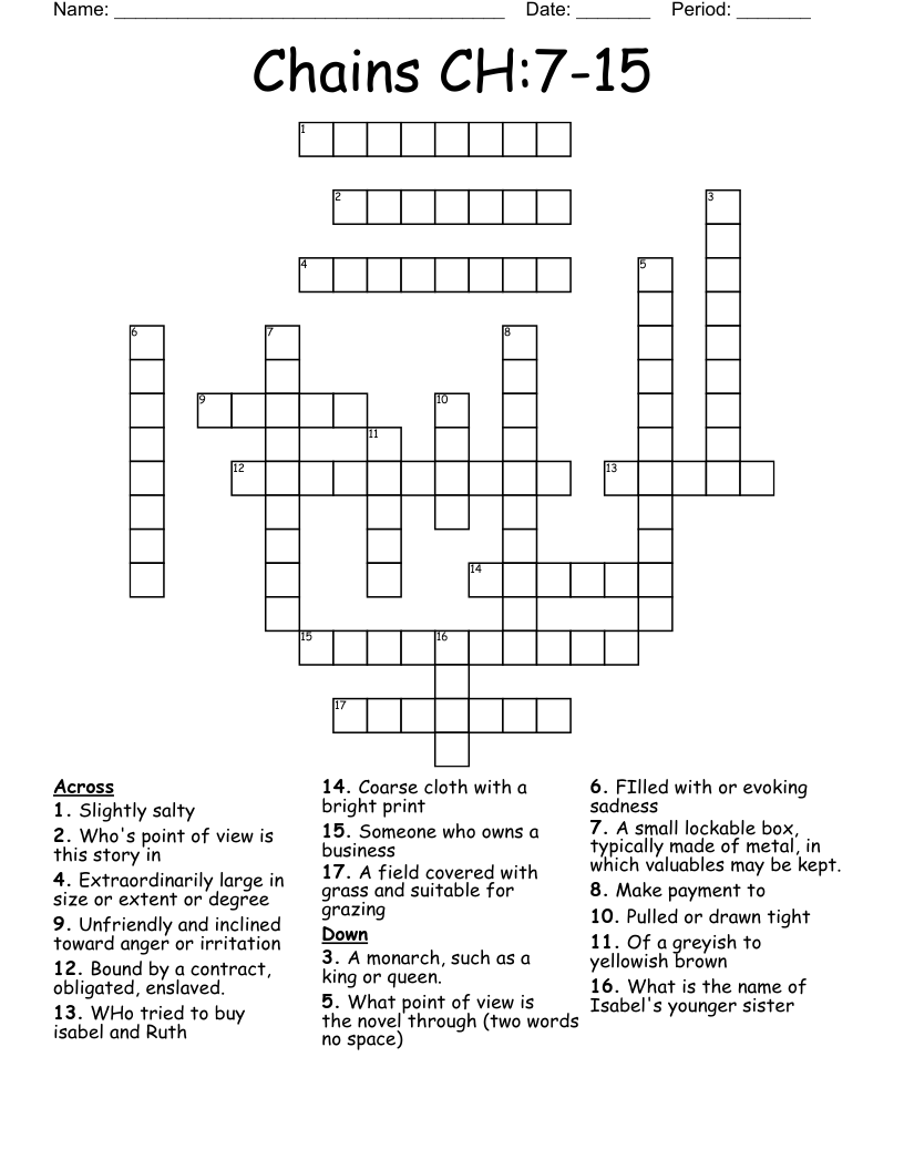 Chains CH:7-15 Crossword