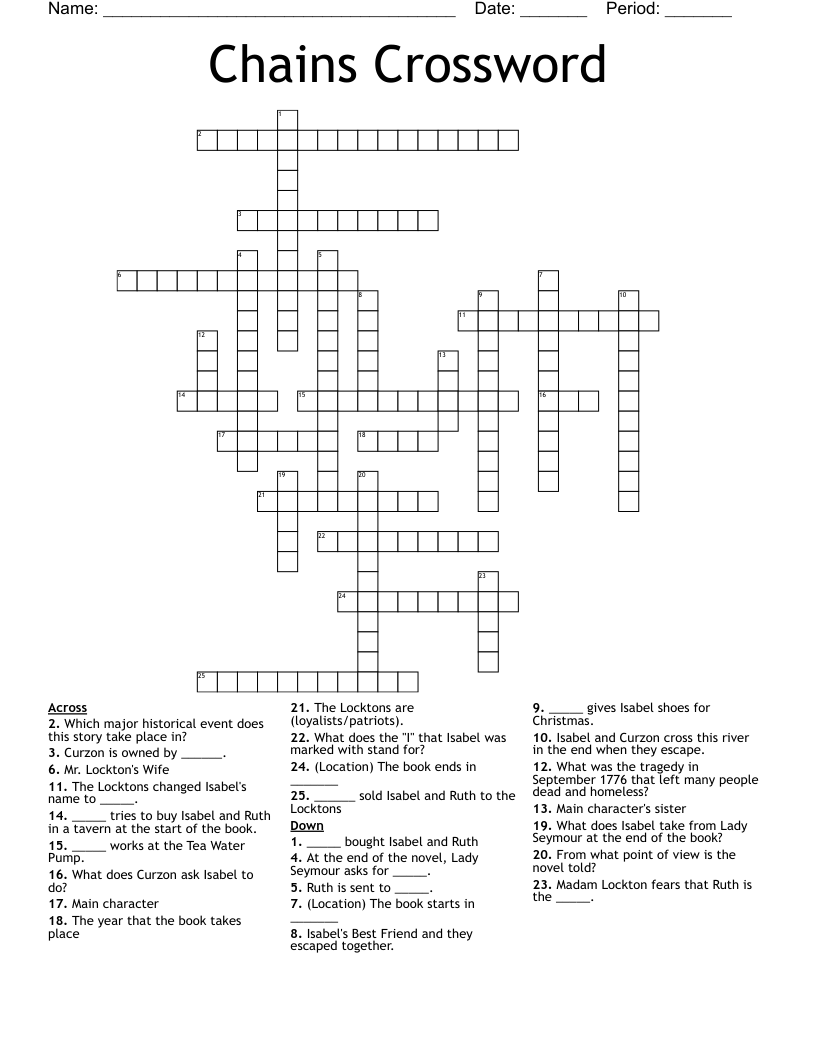 Chains Crossword
