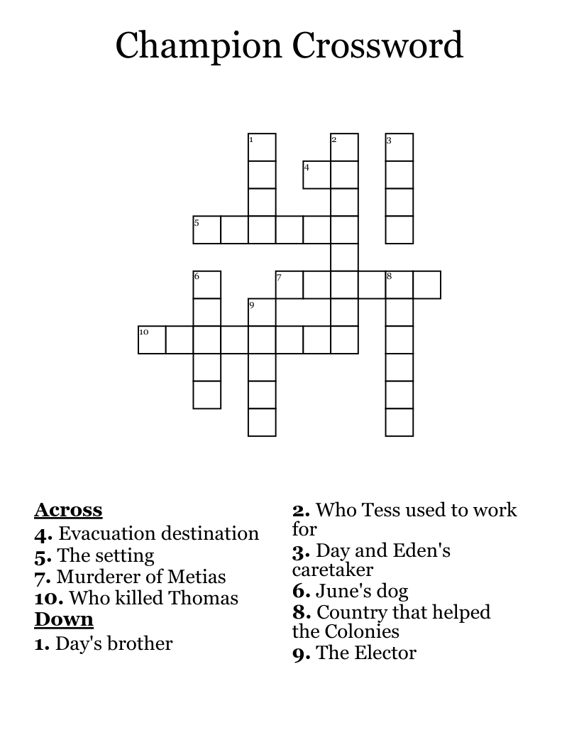 Champion Crossword 