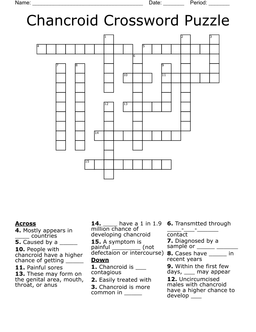 Chancroid Crossword Puzzle