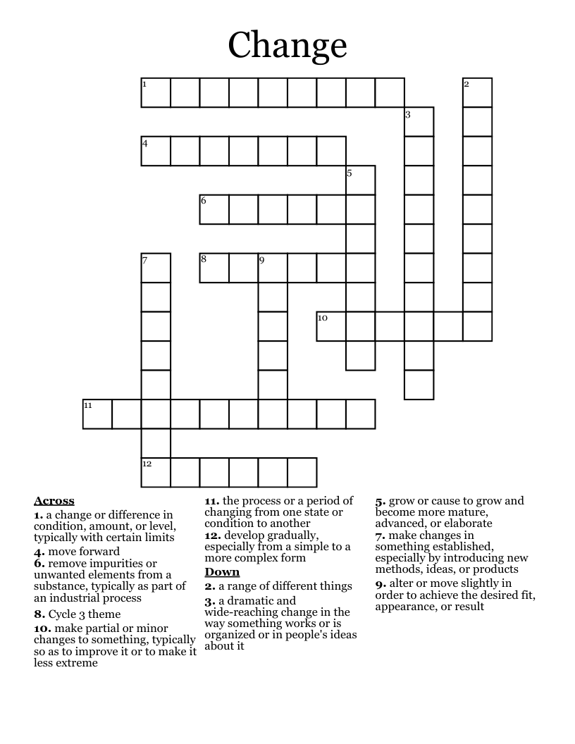 Change Crossword