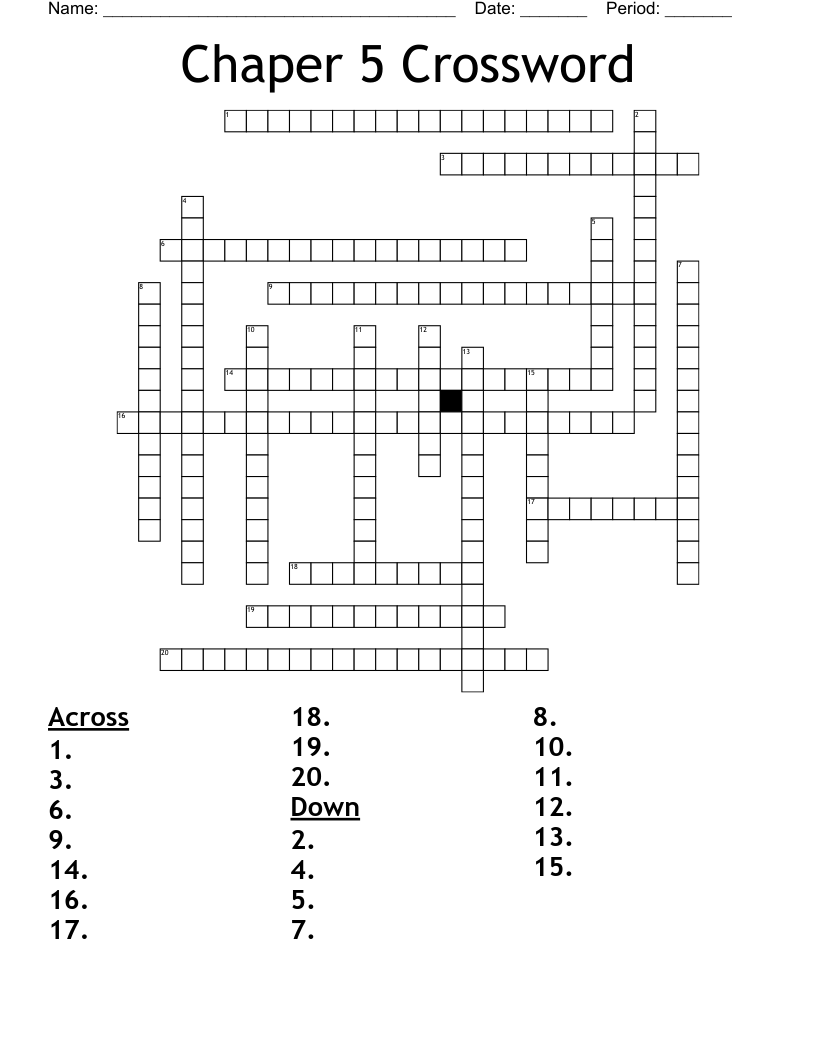 Chaper 5 Crossword