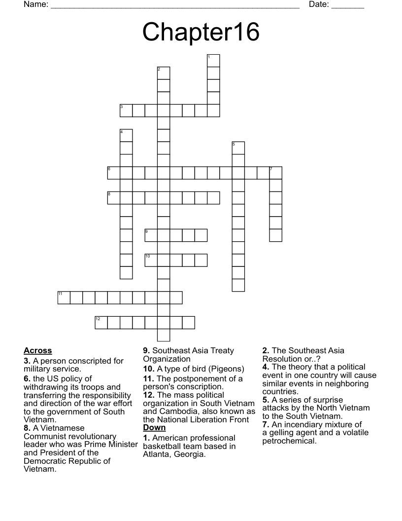 Chapter16 Crossword