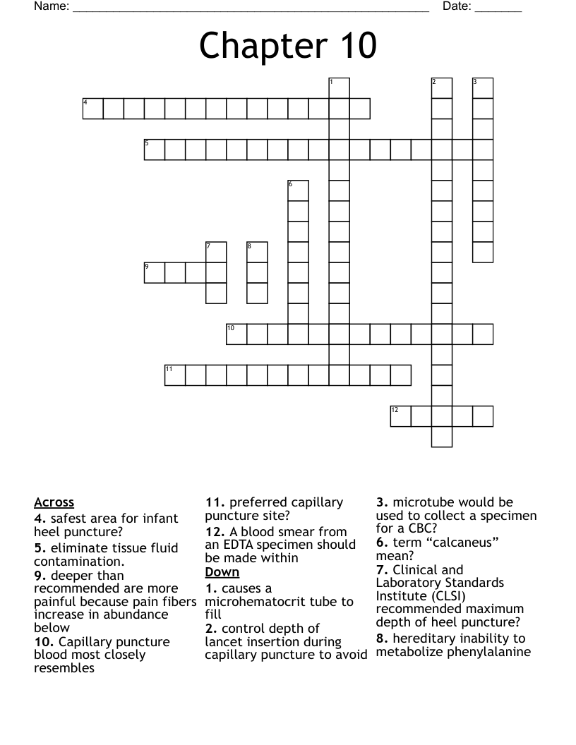 Chapter 10 Crossword