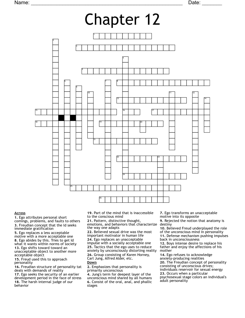 Chapter 12 Crossword