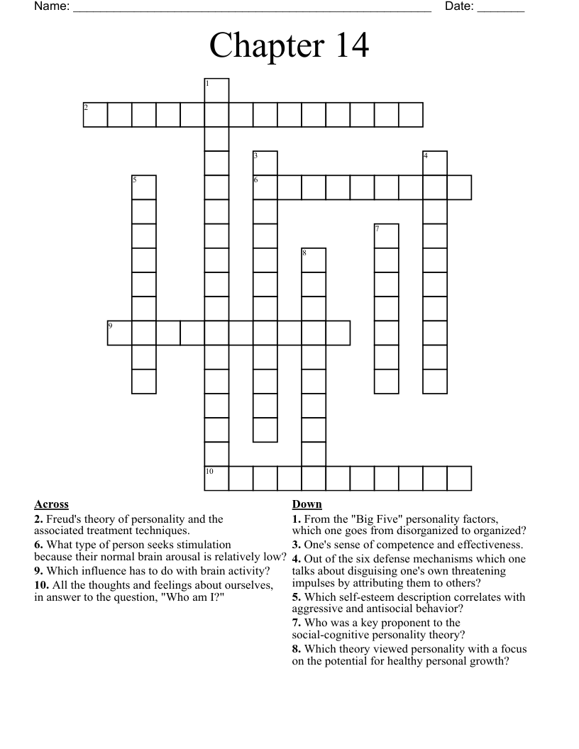 Chapter 14 Crossword