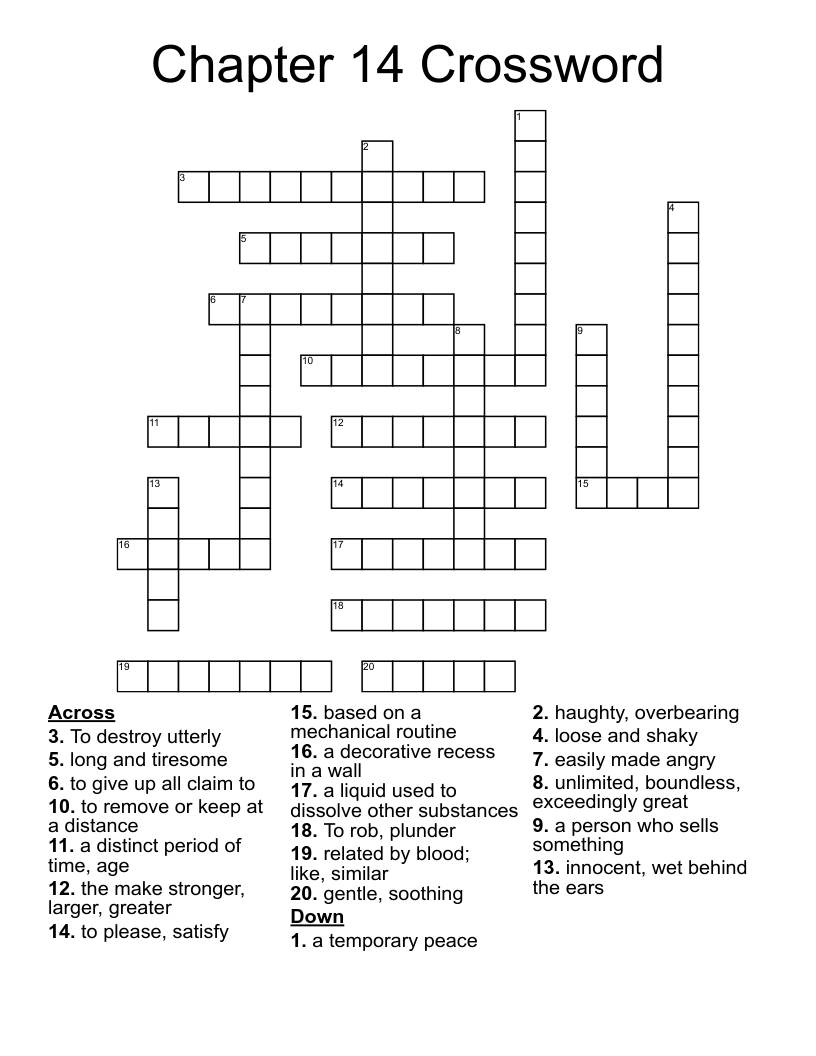 Chapter 14 Crossword