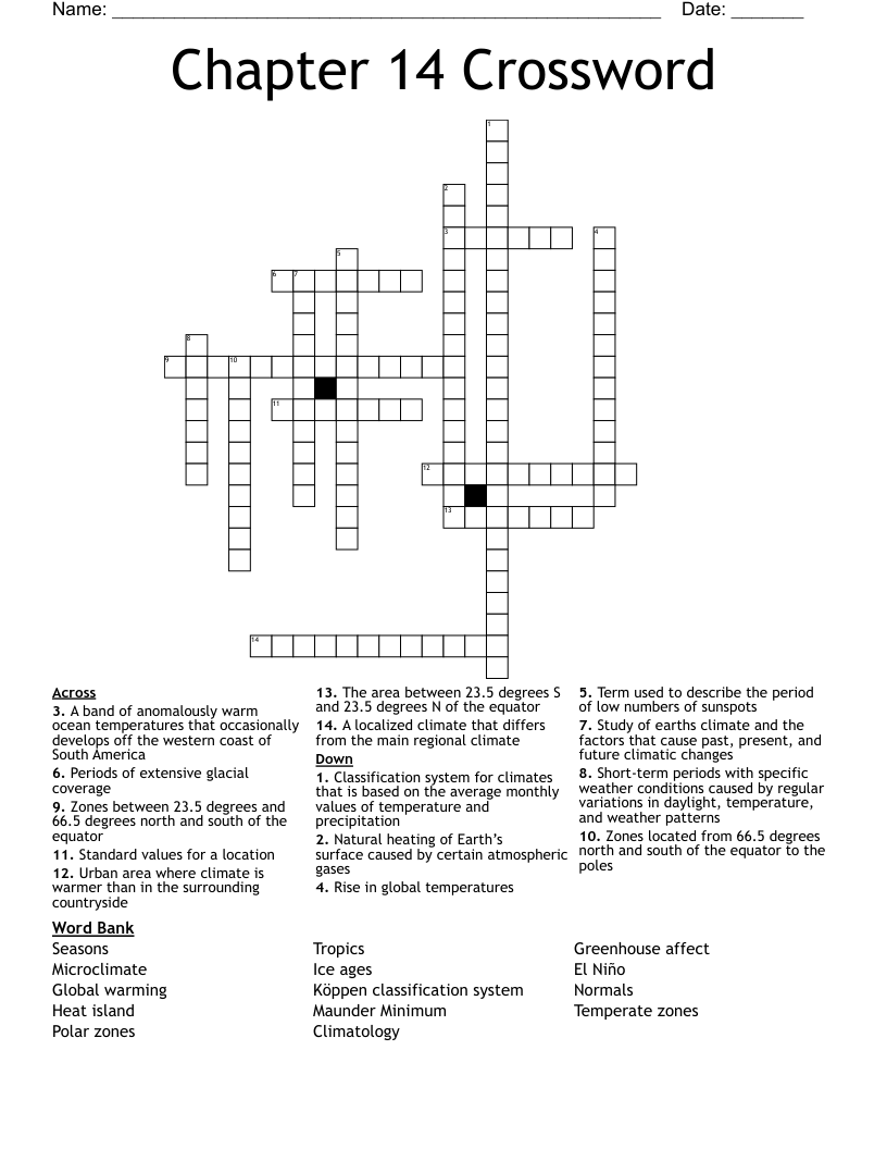 Chapter 14 Crossword