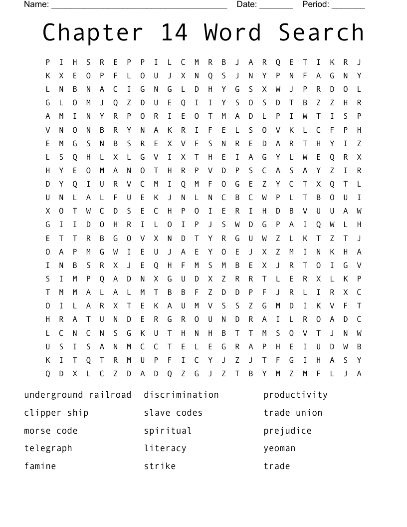 Chapter 14 Word Search