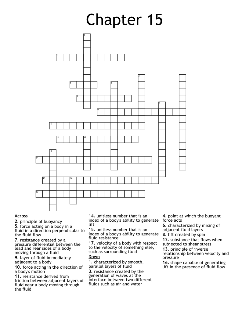Chapter 15 Crossword