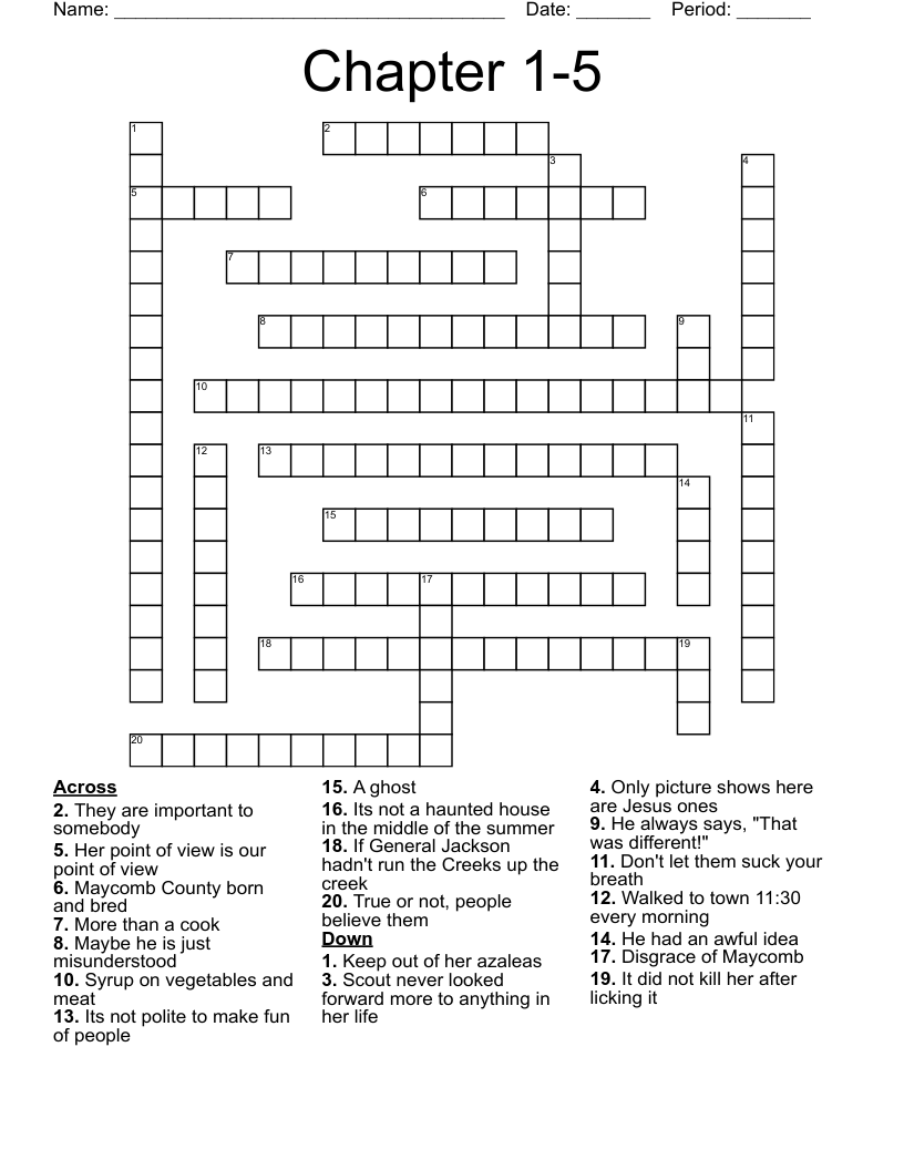 Chapter 1-5 Crossword