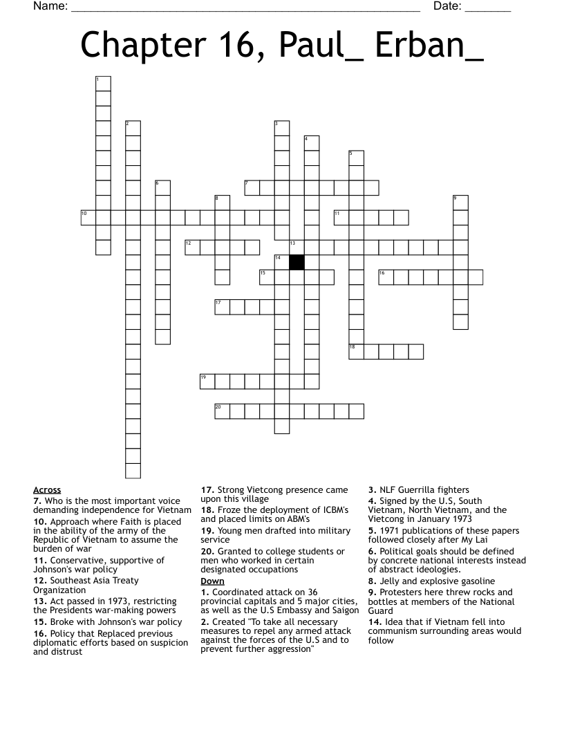 Chapter 16,  Paul_ Erban_  Crossword