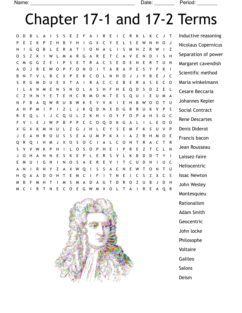 Chapter 17-1 and 17-2 Terms Word Search