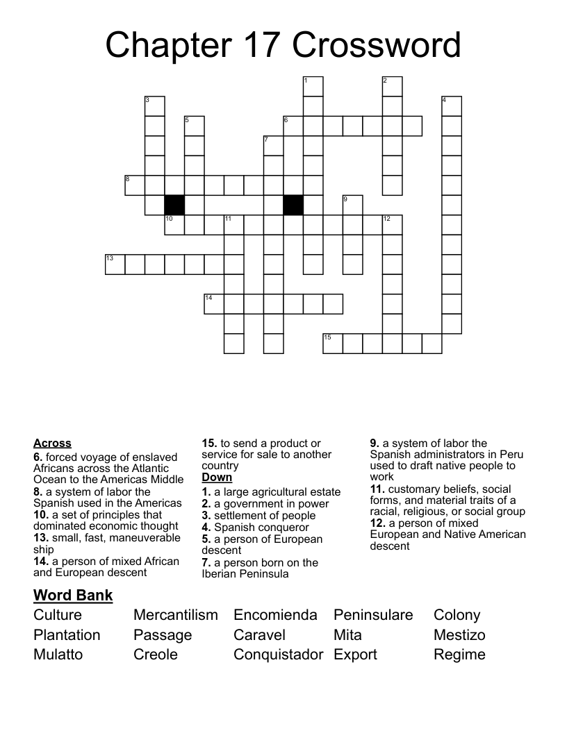 Chapter 17 Crossword
