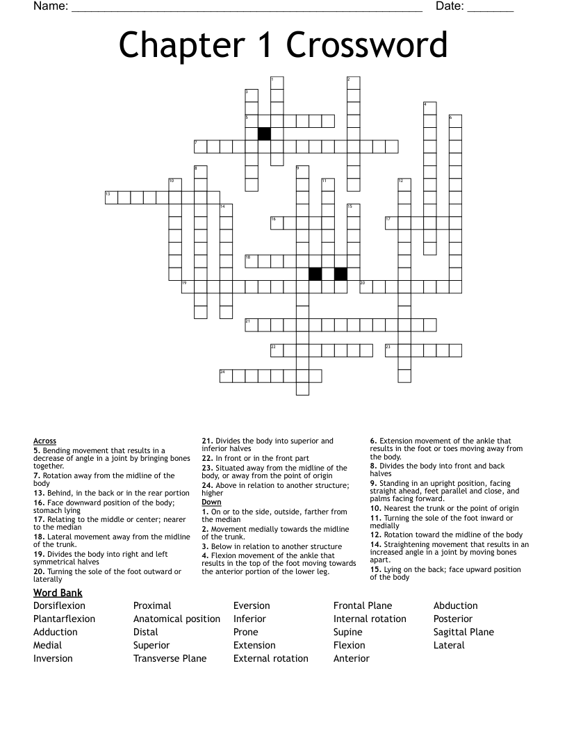 Chapter 1 Crossword
