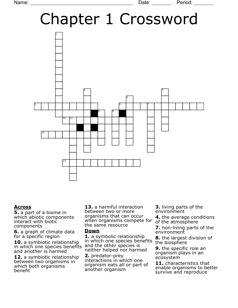 Chapter 1 Crossword