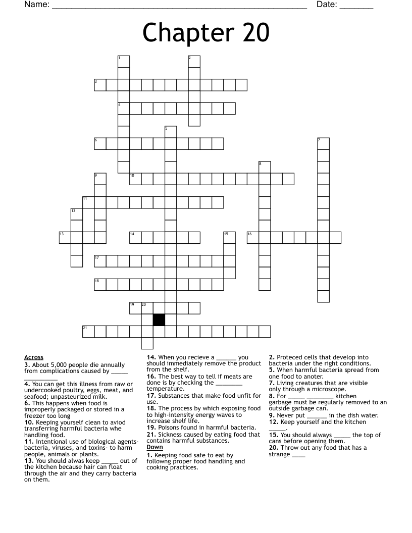 Chapter 20 Crossword