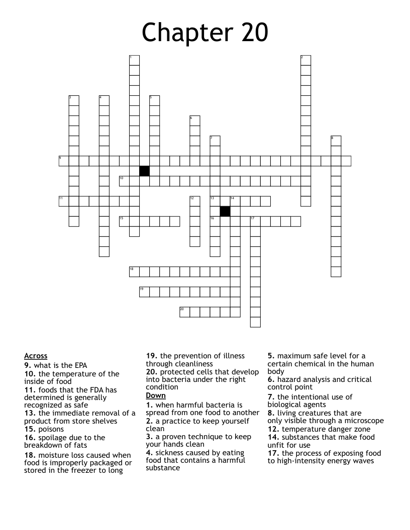 Chapter 20 Crossword