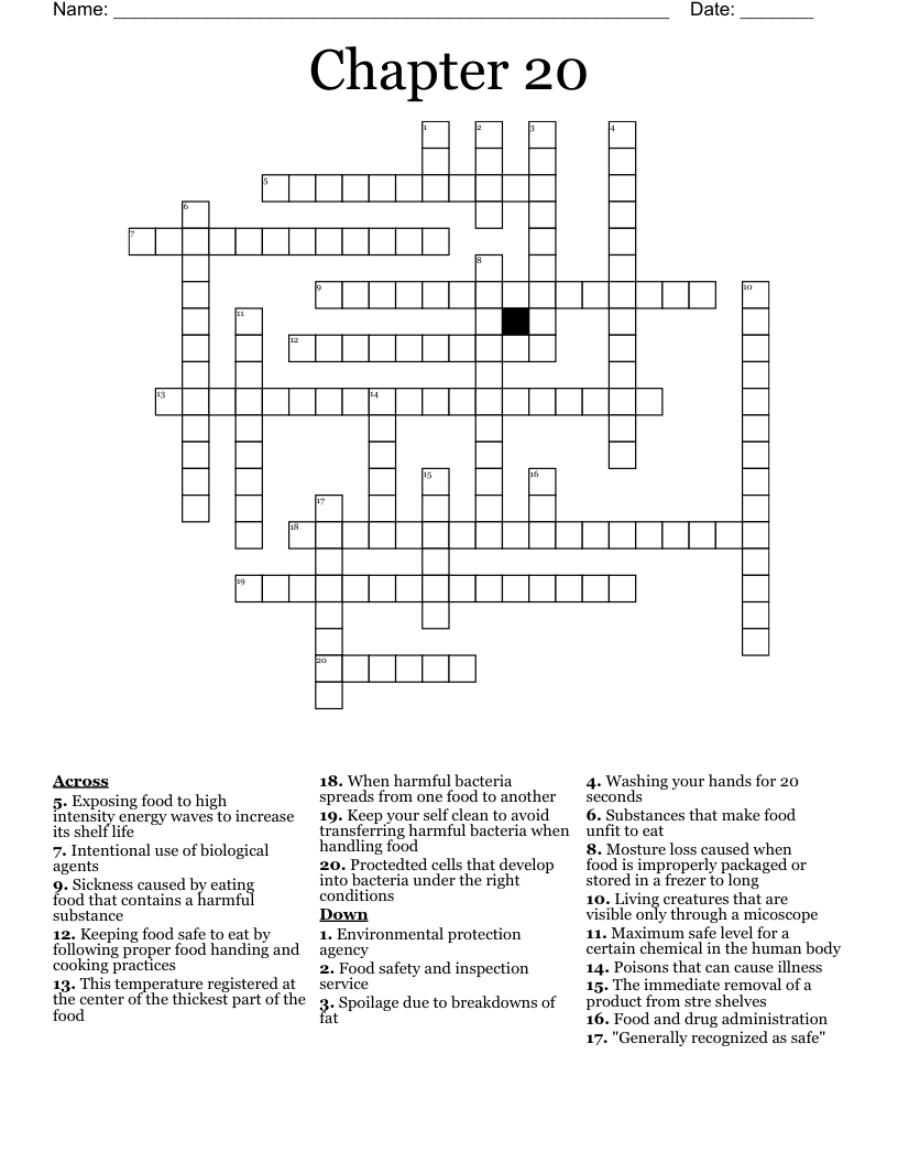 Chapter 20  Crossword