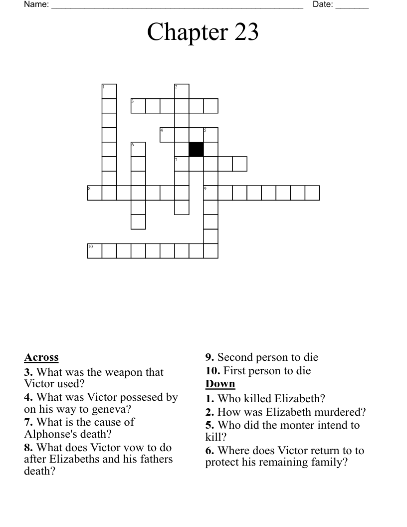 Chapter 23 Crossword