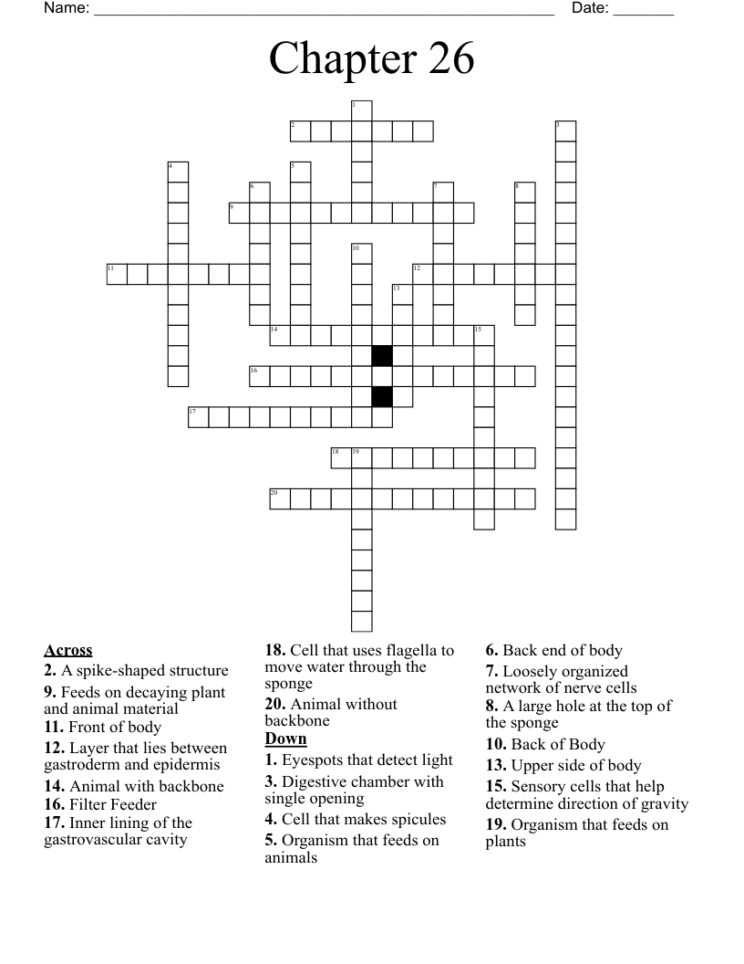 Chapter 26 Crossword