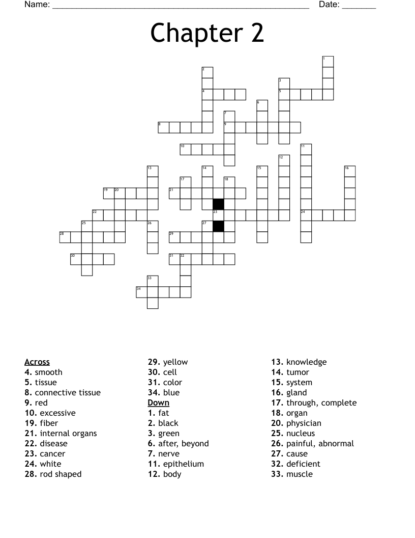 Chapter 2 Crossword