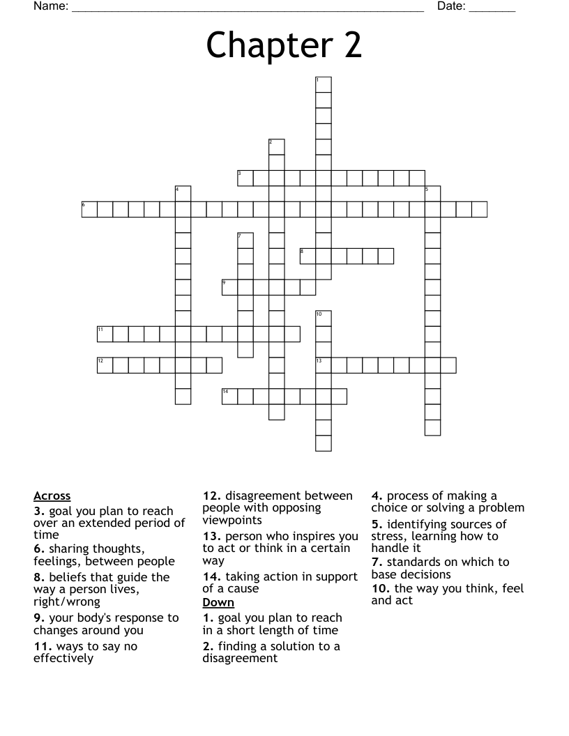 Chapter 2 Crossword