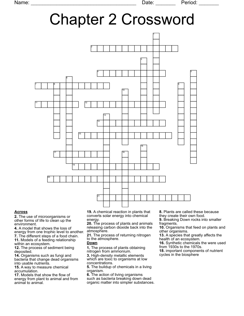 Chapter 2 Crossword