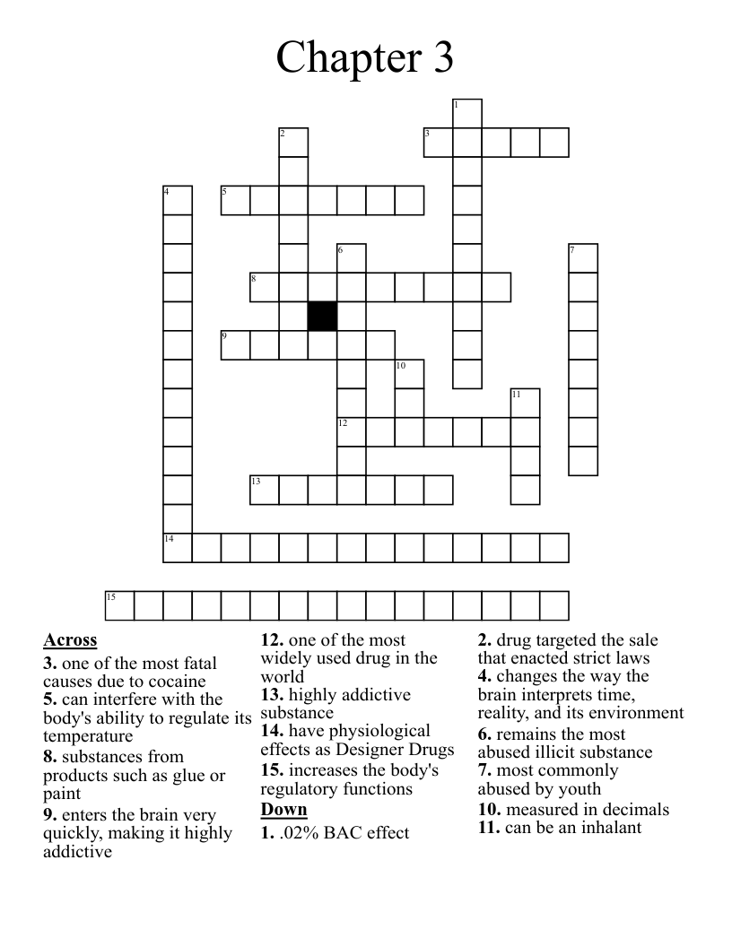 Chapter 3 Crossword