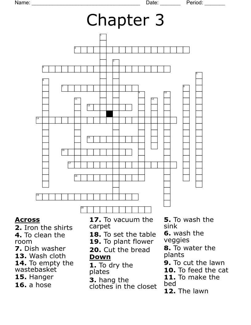 Chapter 3 Crossword