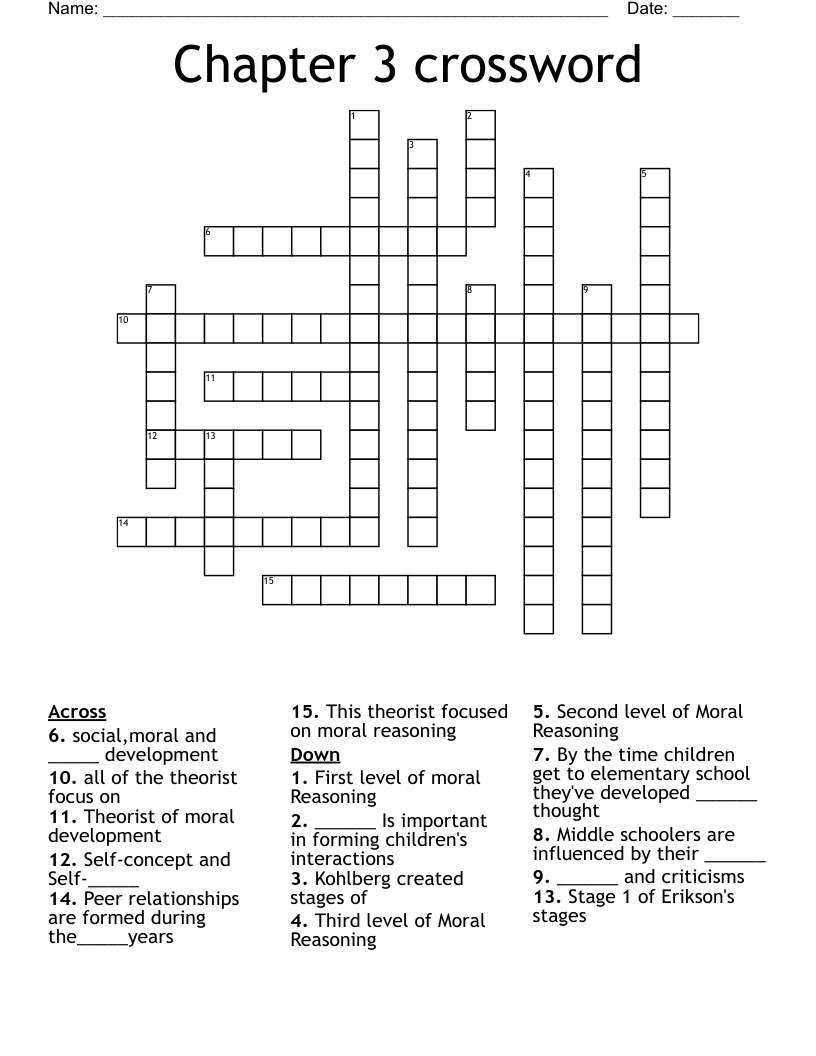 Chapter 3 crossword
