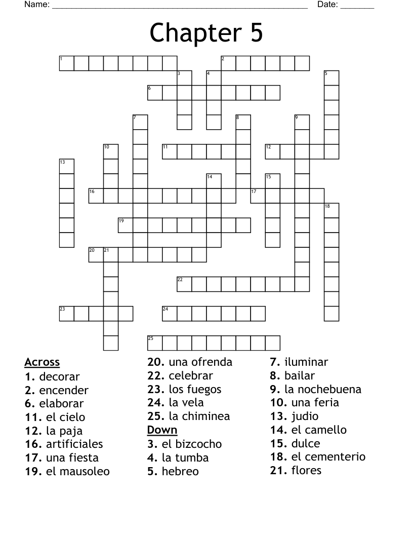 Chapter 5 Crossword