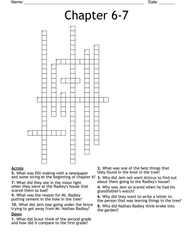 Chapter 6-7 Crossword