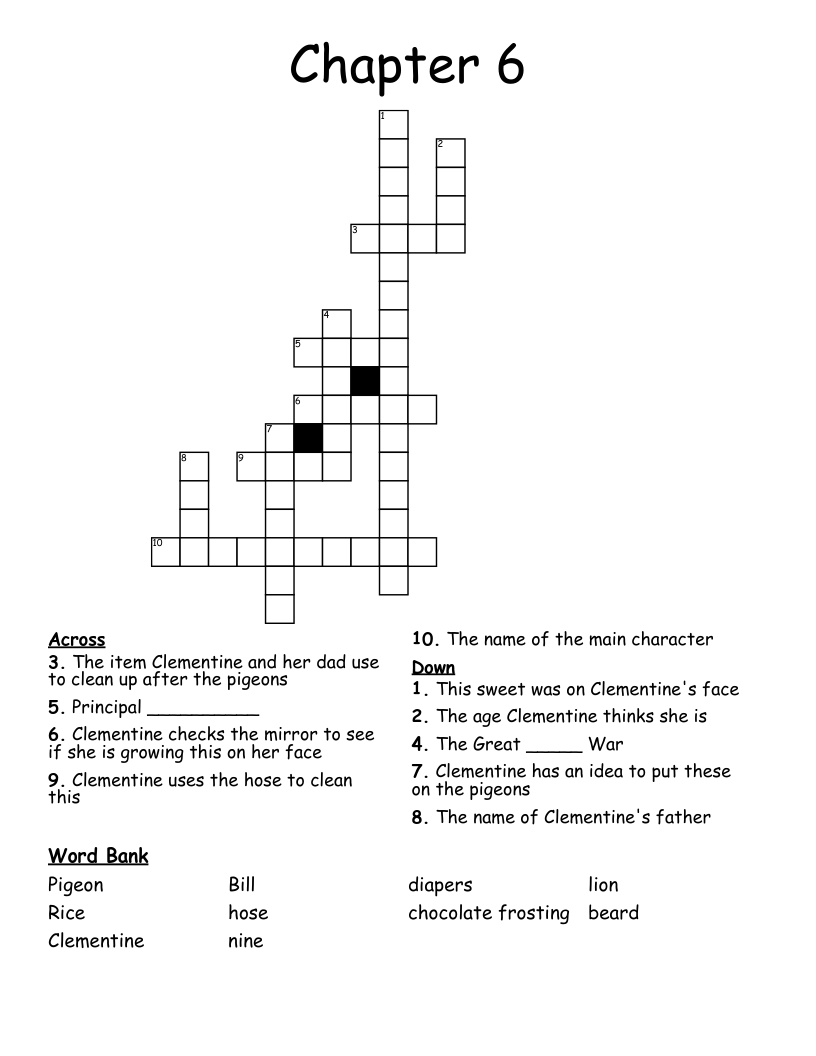 Chapter 6 Crossword