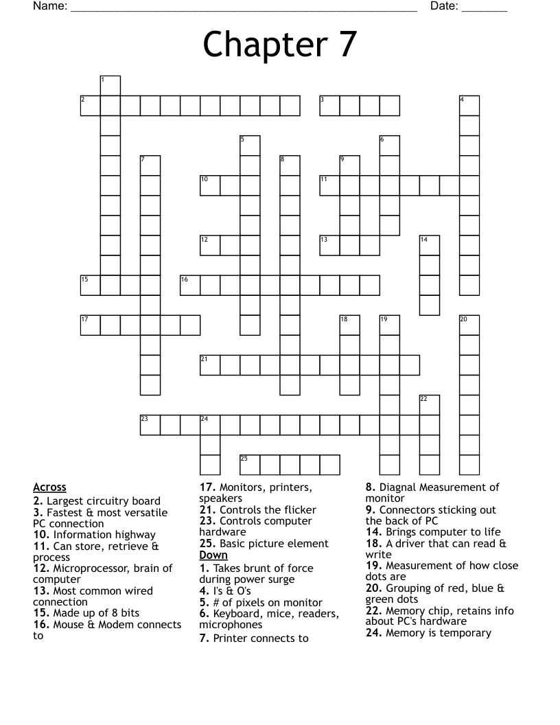 Chapter 7 Crossword