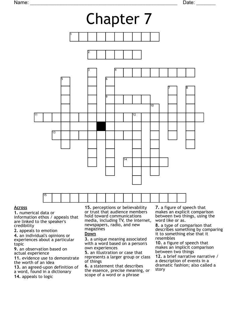 Chapter 7 Crossword