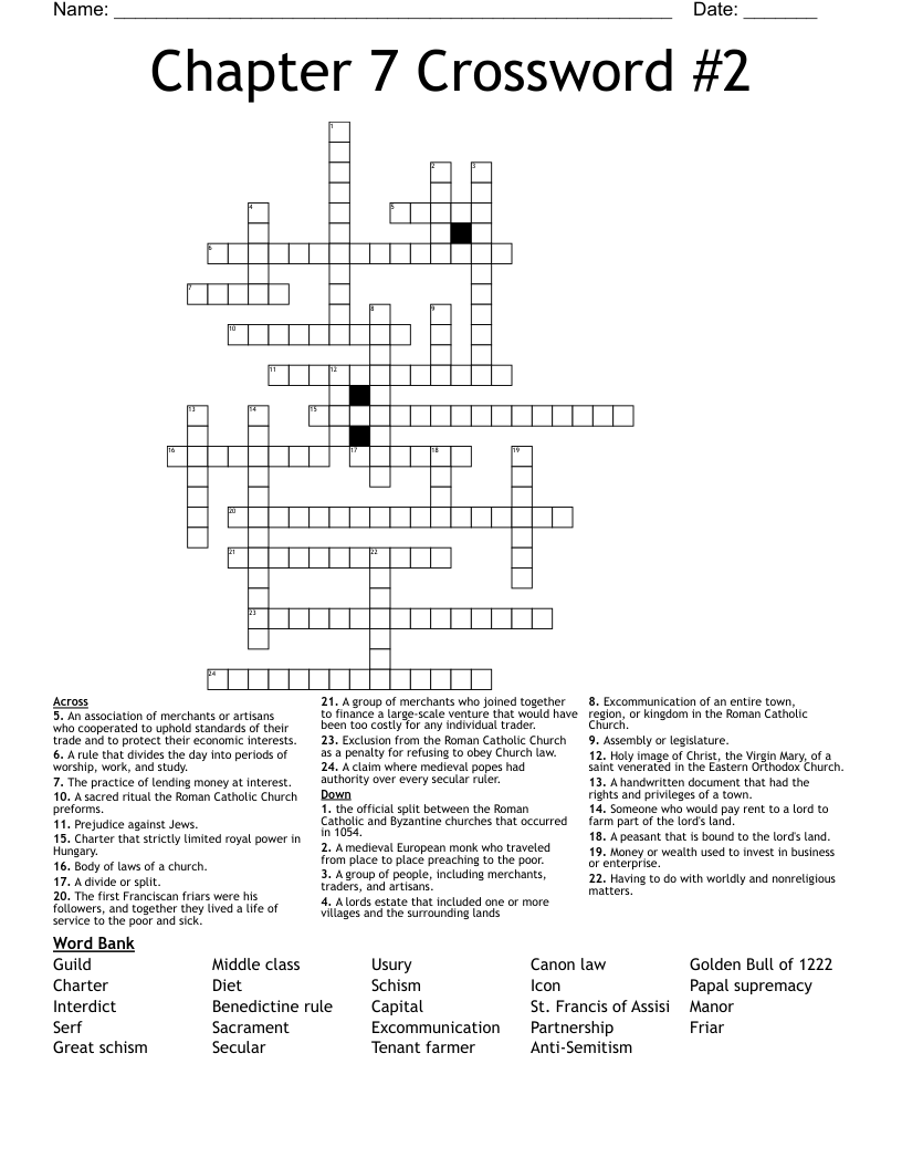 Chapter 7 Crossword #2
