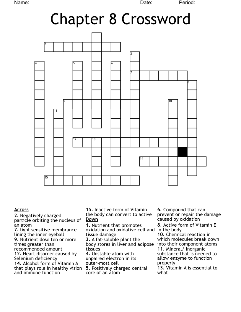 Chapter 8 Crossword