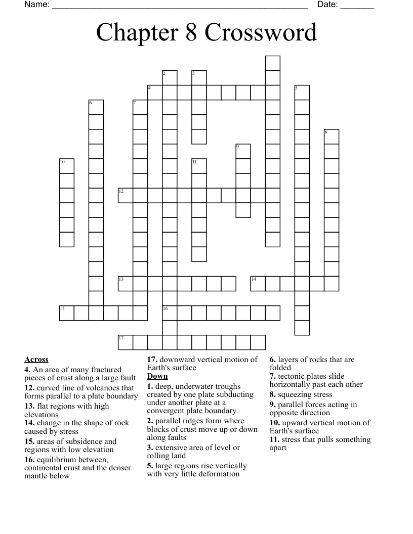 Chapter 8 Crossword