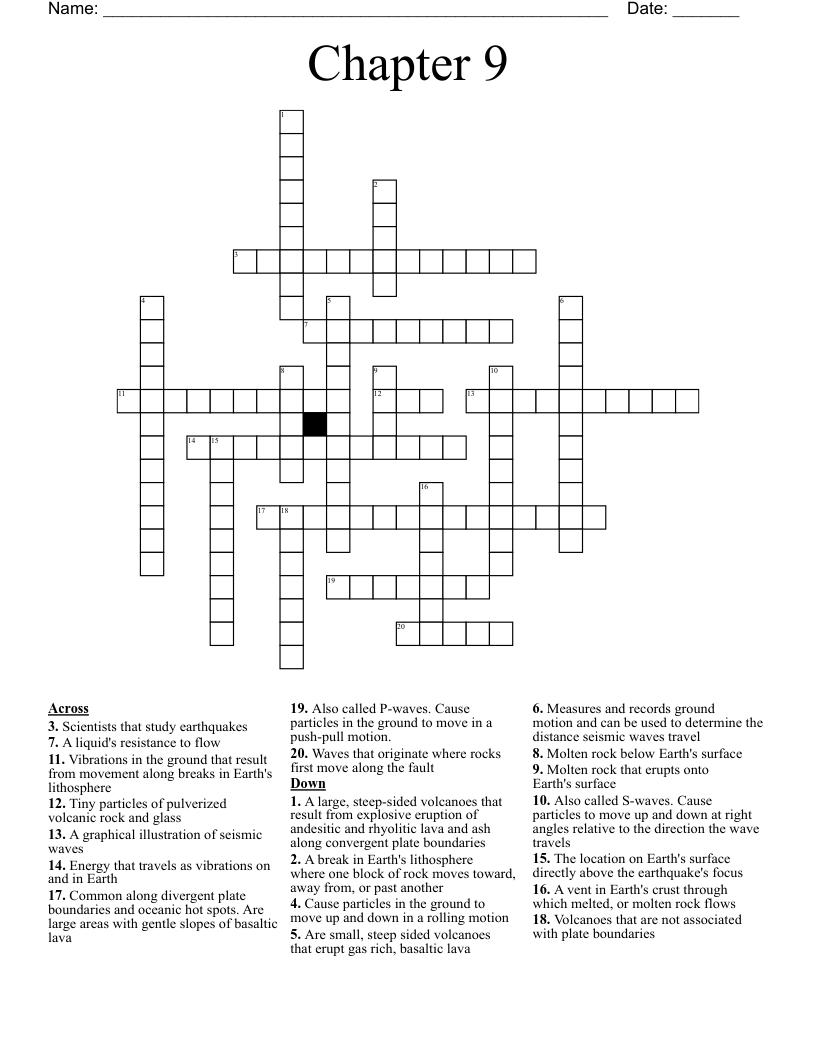 Chapter 9 Crossword