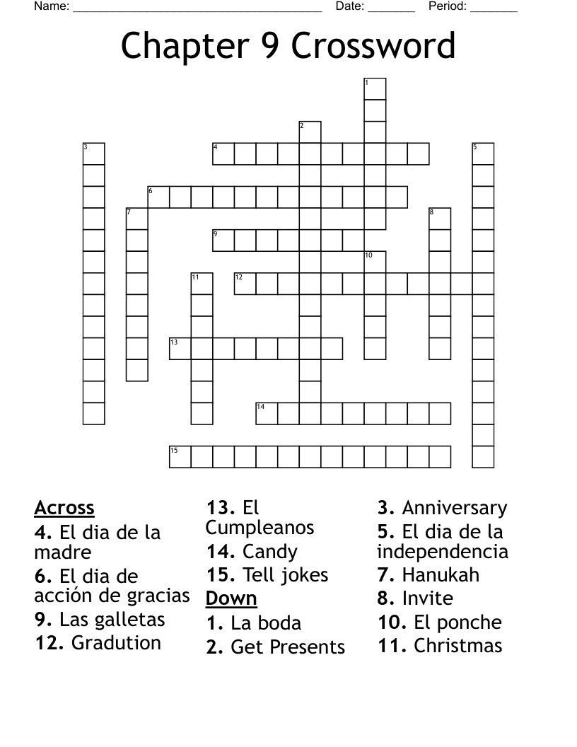 Chapter 9 Crossword