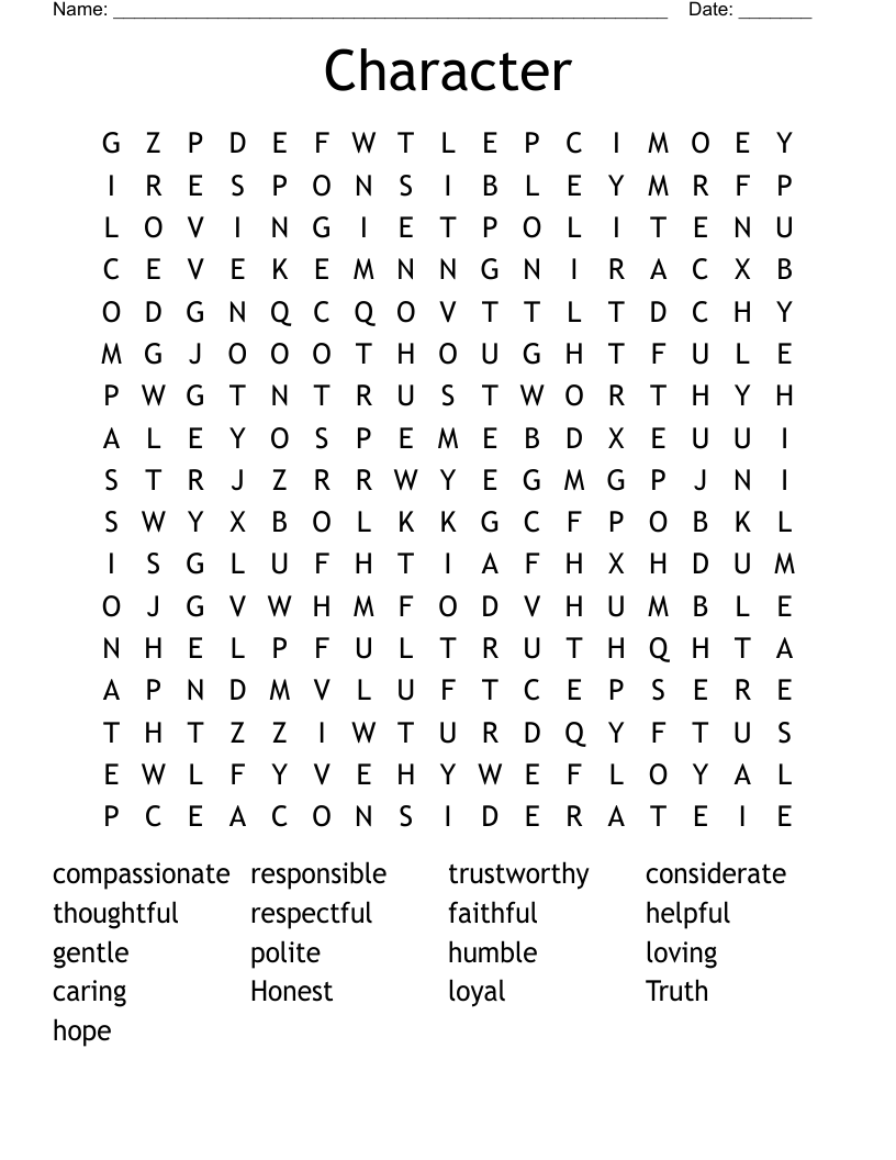Character Word Search