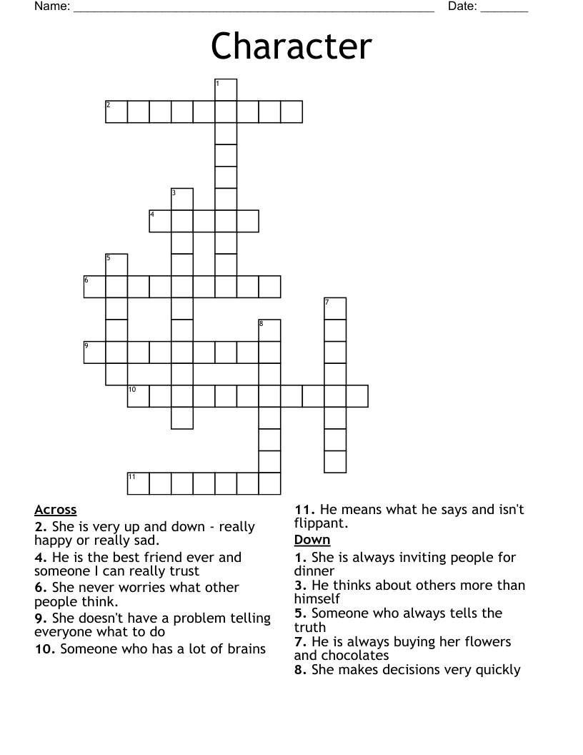 Character Crossword