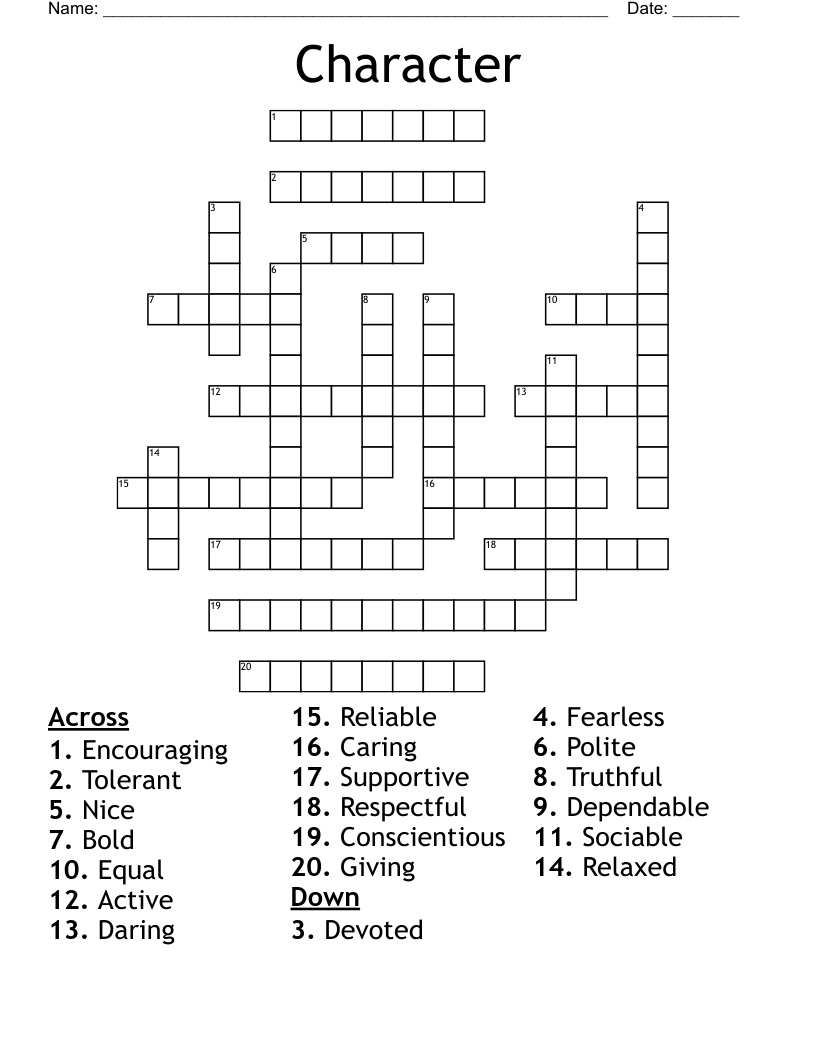 Character Crossword
