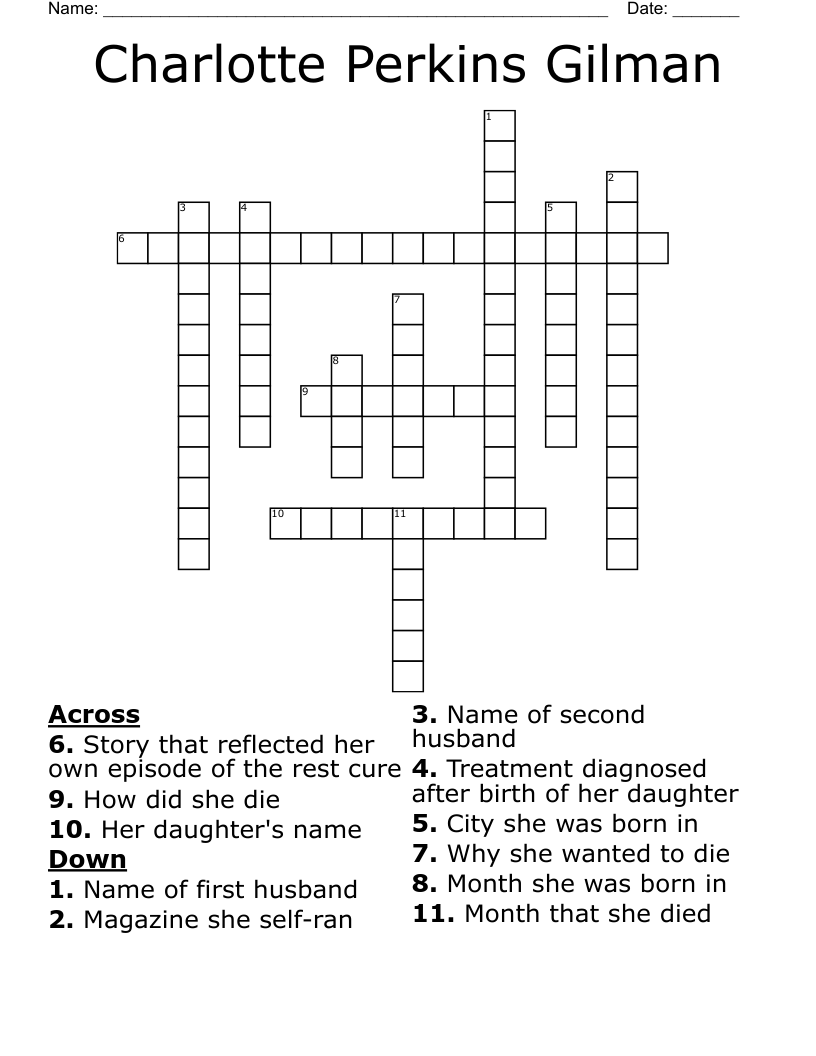 Charlotte Perkins Gilman  Crossword