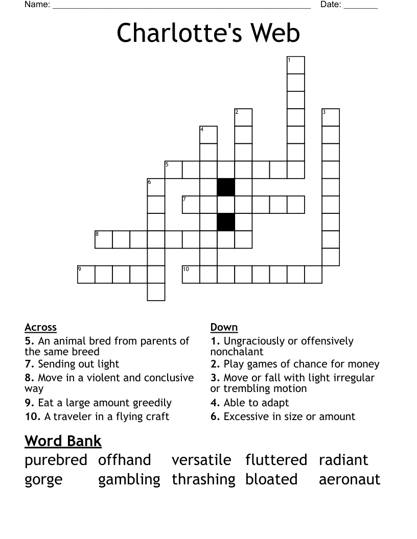 Charlotte's Web Crossword