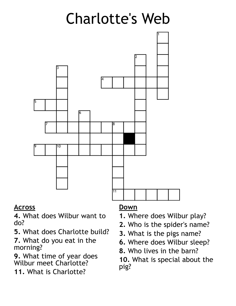 Charlotte's Web Crossword