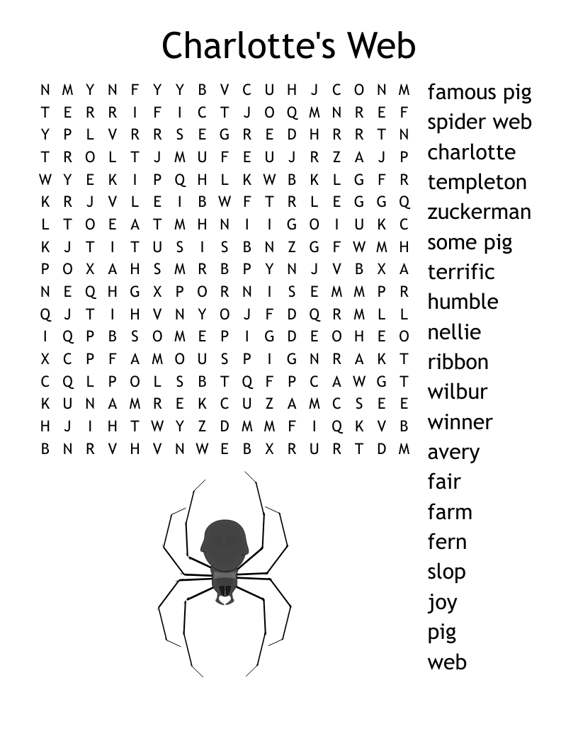 Charlotte's Web Word Search