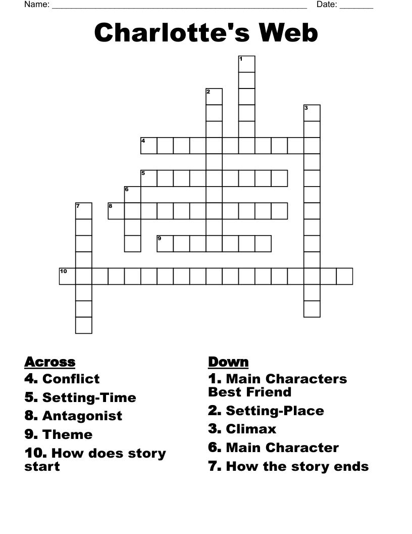 Charlotte's Web Crossword
